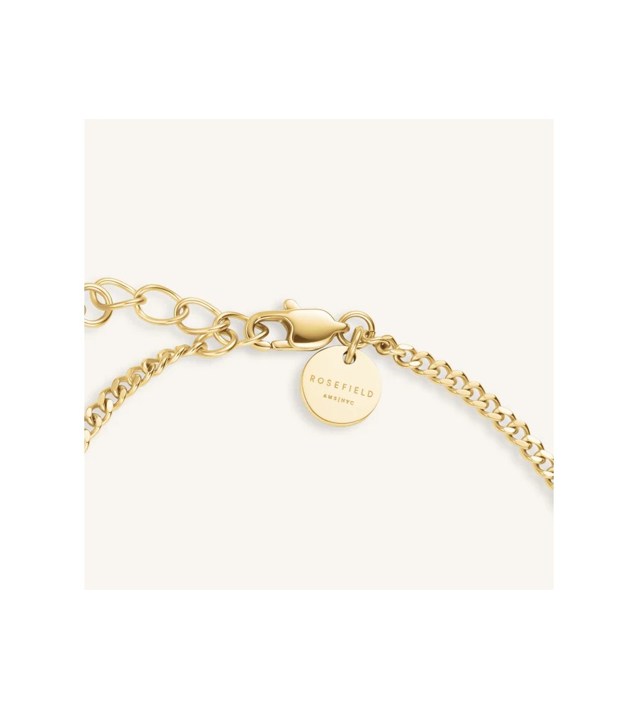 Rosefield staal verguld armband met zirkonia
