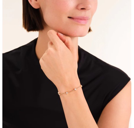 Rosefield staal verguld armband met zirkonia  Crystal Bracelet  JBCPG-J1172