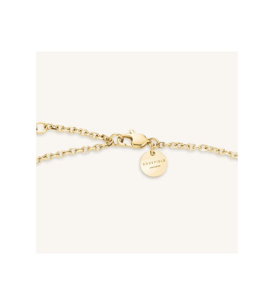 Rosefield staal verguld collier met zirkonia