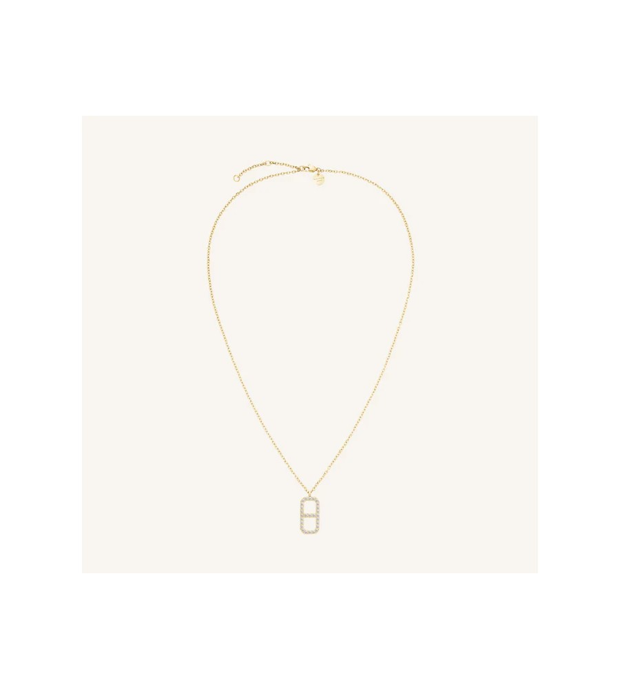 Rosefield staal verguld collier met zirkonia