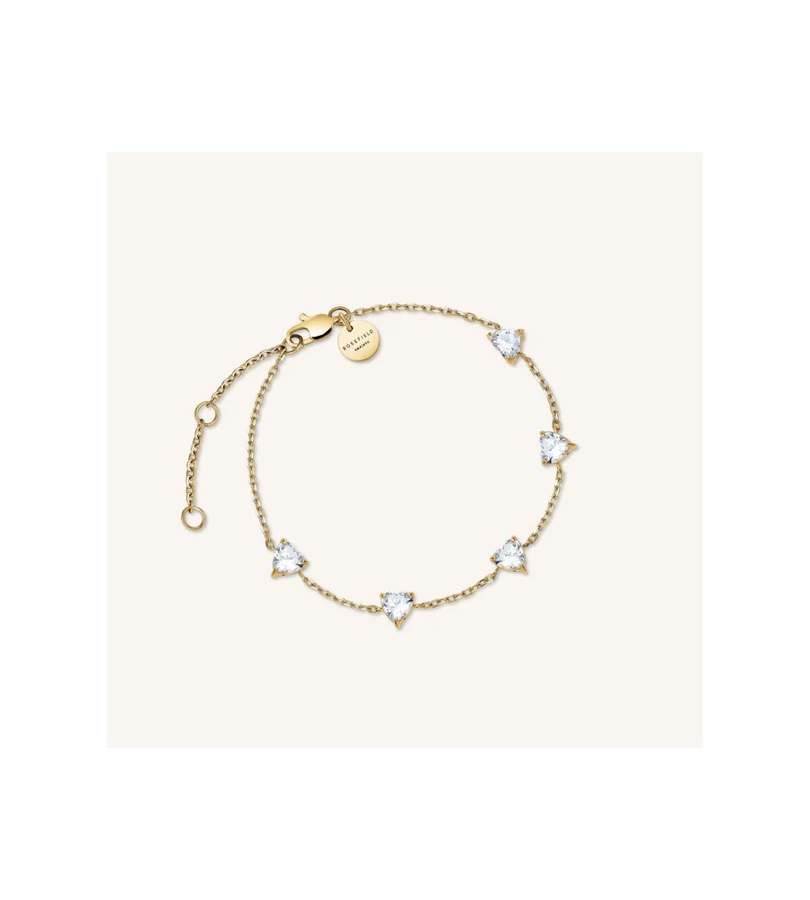Rosefield staal verguld armband met zirkonia