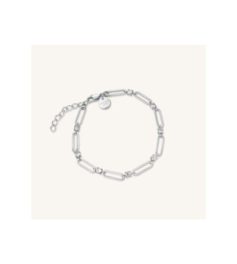 Rosefield stalen armband met zirkonia