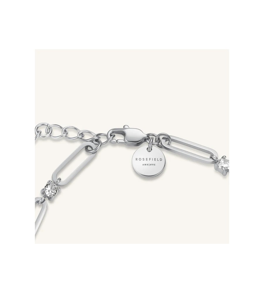 Rosefield stalen armband met zirkonia