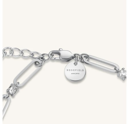 Rosefield stalen armband met zirkonia  Round Crystals Bracelet Silver  JBRCS-J1025