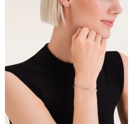 Rosefield stalen armband met zirkonia  Round Crystals Bracelet Silver  JBRCS-J1025