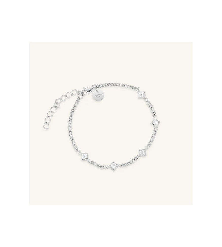 Rosefield stalen armband met zirkonia
