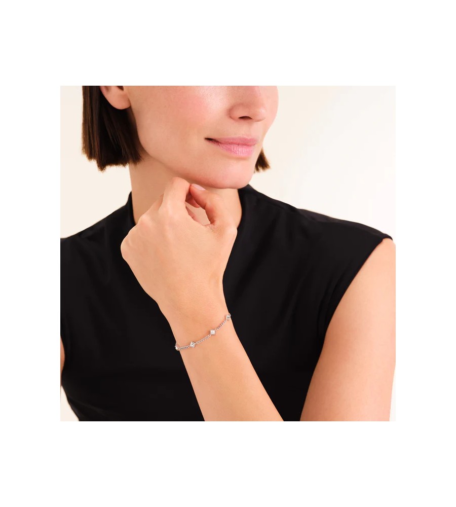 Rosefield stalen armband met zirkonia