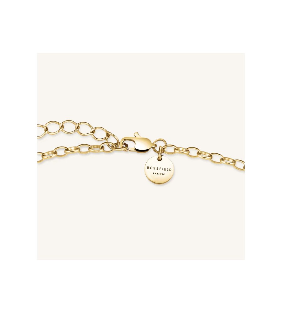 Rosefield stalen vergulde armband met zirkonia