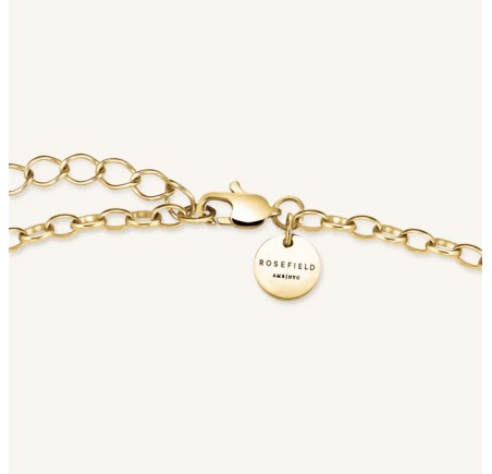 Rosefield stalen vergulde armband met zirkonia  Bow Studs Bracelet   JBBSG-J899
