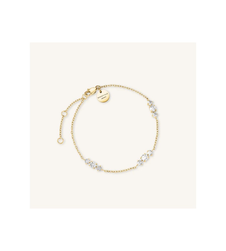 Rosefield staal vergulde armband met zirkonia