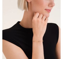Rosefield stalen armband met zirkonia  Triple Crystal Bracelet   JBTCG-J1020