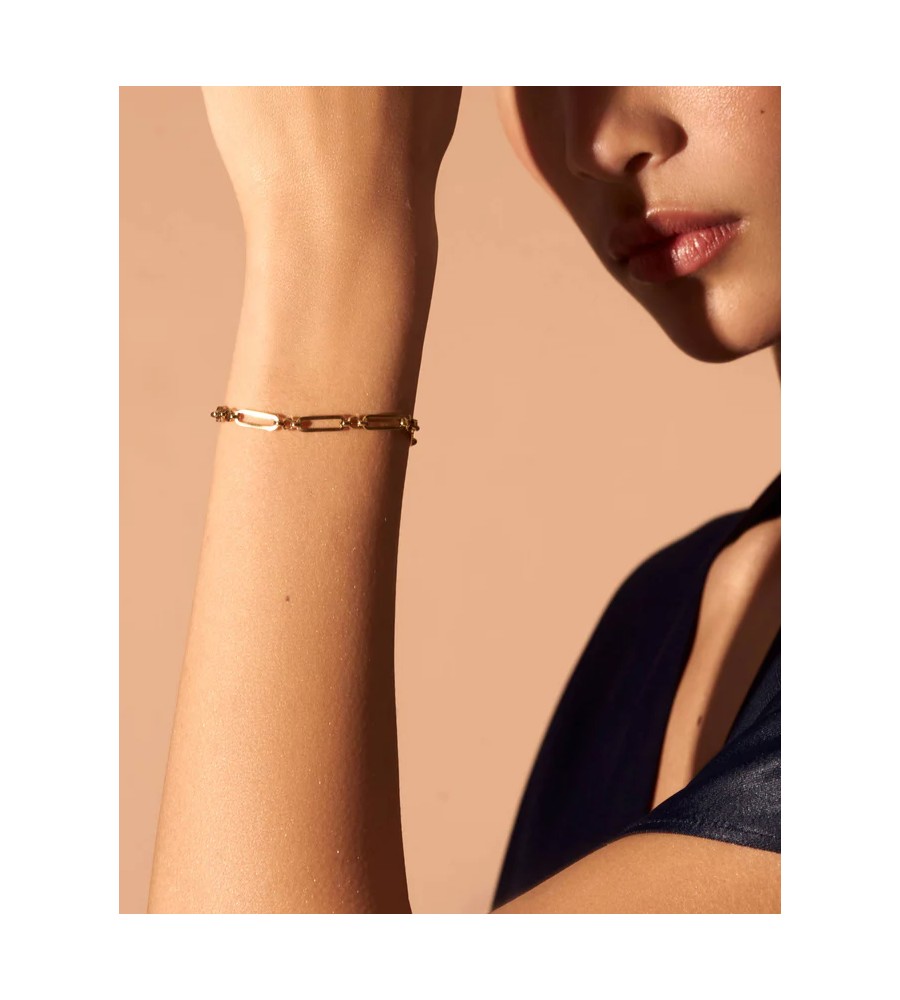 Rosefield staal verguld armband
