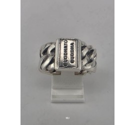 Zilveren Budddha to Buddha ring