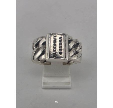 Zilveren Budddha to Buddha ring