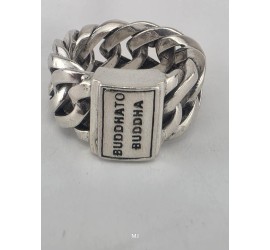 Zilveren Budddha to Buddha ring