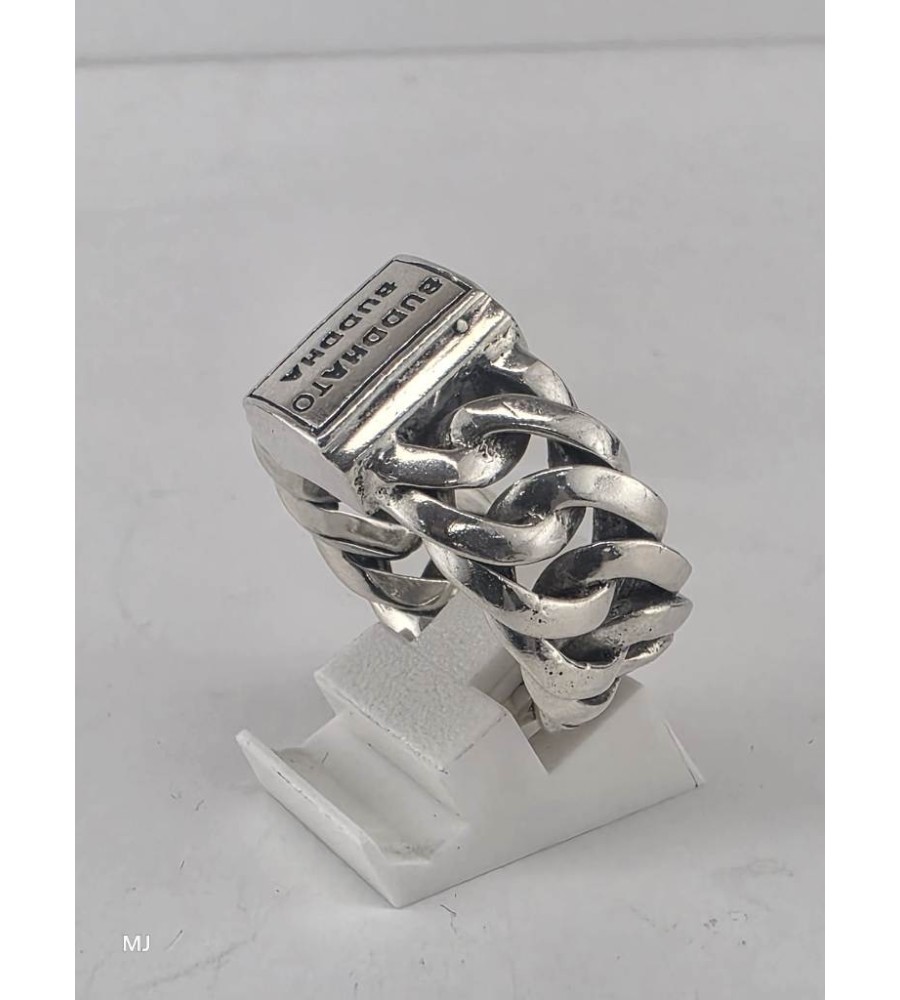 Zilveren Budddha to Buddha ring