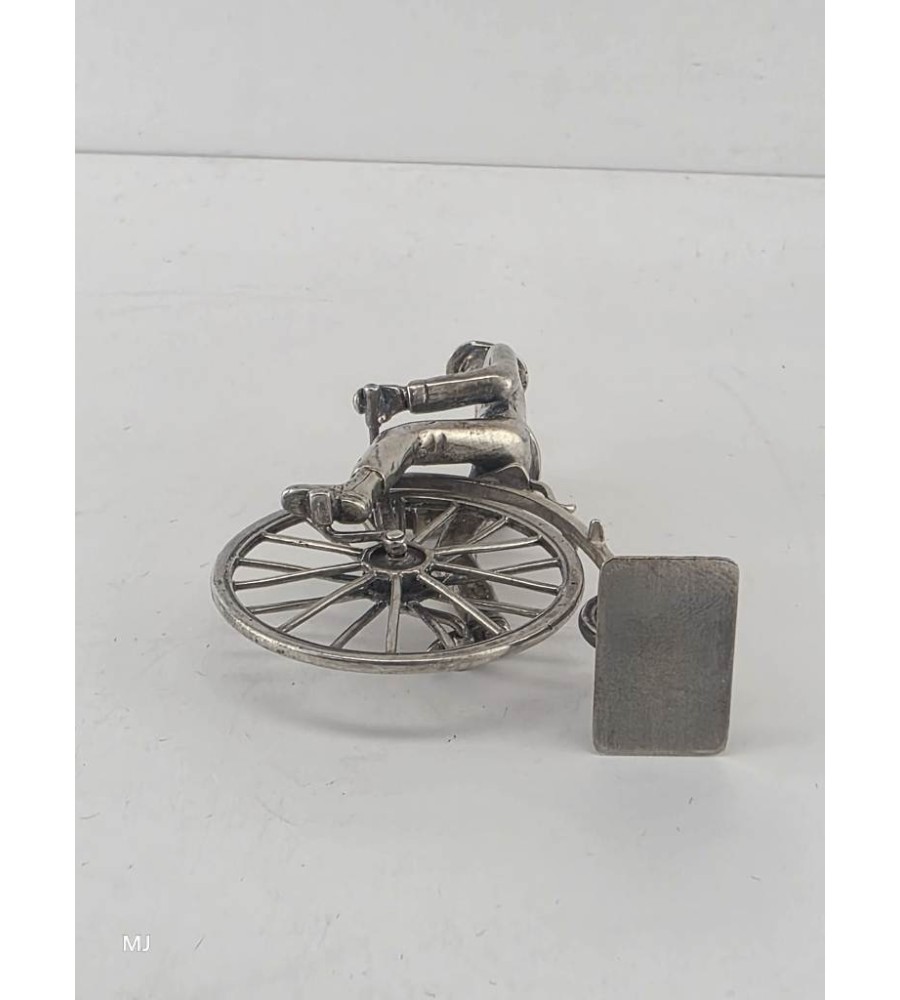 Zilveren miniatuur Hoge bi/Velocycle