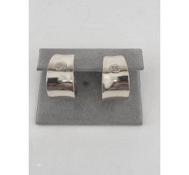 Zilveren Buddha to Buddha half creolen