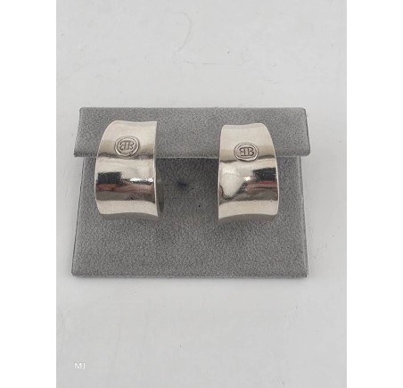 Zilveren Buddha to Buddha half creolen