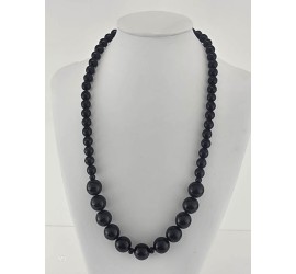 Onix collier met zilveren slot