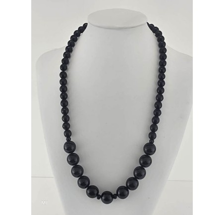Onix collier met zilveren slot