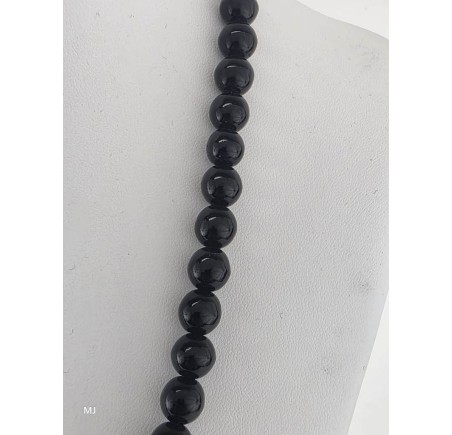 Onix collier met zilveren slot