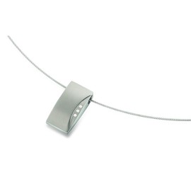 Boccia titanium hanger met briljant  0793-02