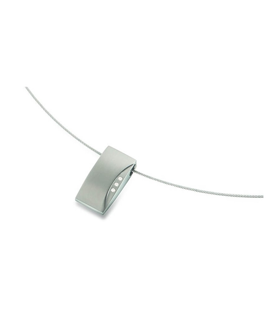 Boccia titanium hanger met briljant