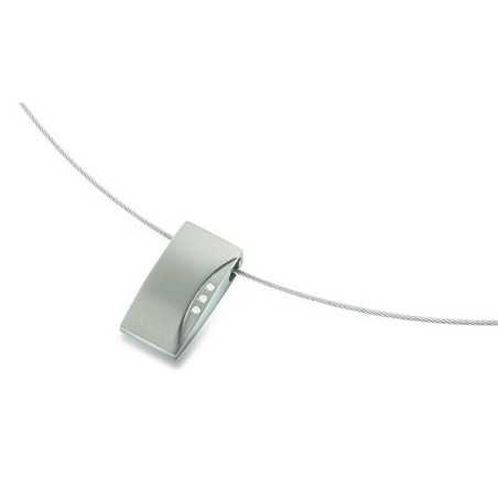 Boccia titanium hanger met briljant  0793-02