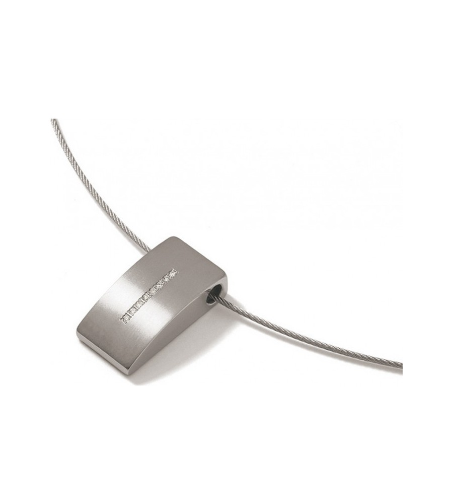 Boccia titanium hanger met briljant