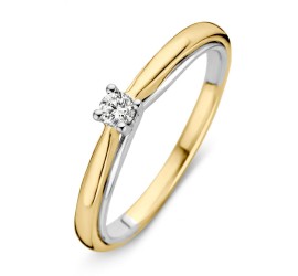 Gouden Excellent damesring met briljant  RG416140