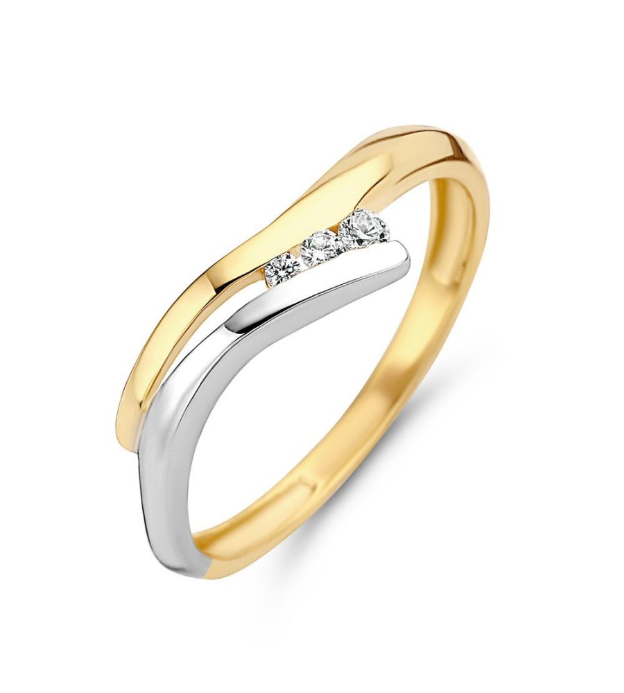 Excellent Jewelry gouden damesring zirkonia