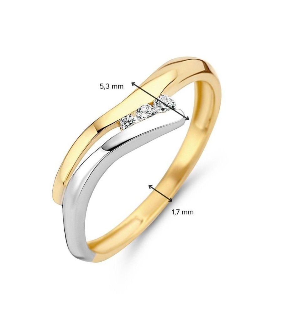Excellent Jewelry gouden damesring zirkonia