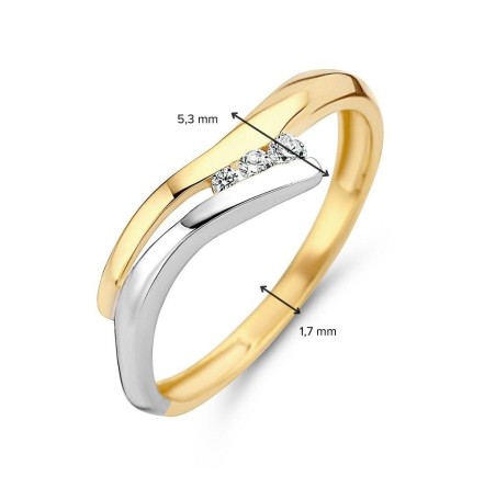 Excellent gouden damesring met zirkonia  RB425114