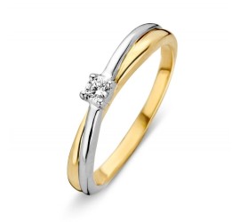 Excellent gouden damesring met zirkonia  RH425681