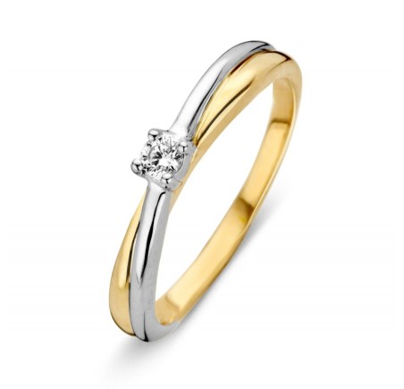 Excellent gouden damesring met zirkonia  RH425681