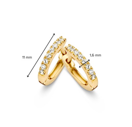 Gouden creolen met zirkonia  OH126574