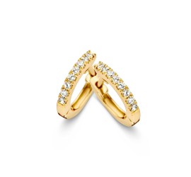 Gouden creolen met zirkonia  OH126574