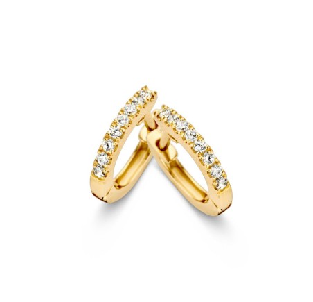 Gouden creolen met zirkonia  OH126574