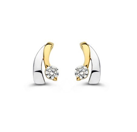 Excellent Jewelry gouden oorknoppen met zirkonia OB427815