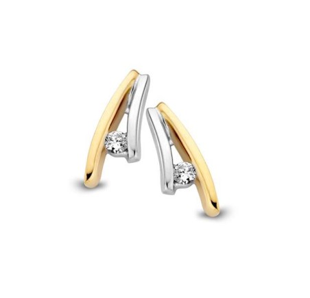 Excellent Jewelry gouden oorknoppen met briljant OG413569
