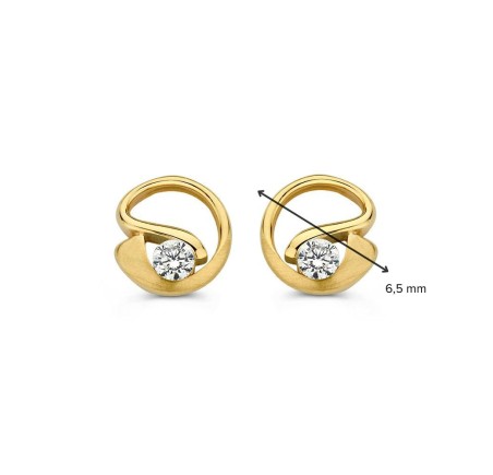 Excellent Jewelry gouden oorknoppen met zirkonia OB127811