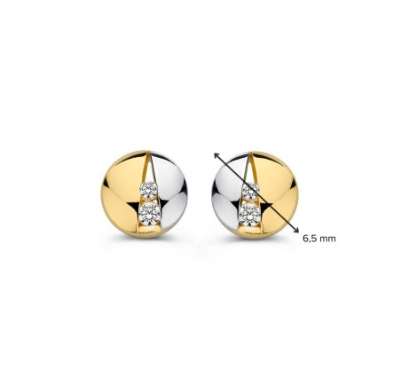 Excellent Jewelry gouden oorknoppen met zirkonia OB427814