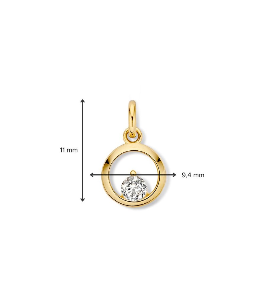 Excellent Jewelry gouden hanger met zirkonia
