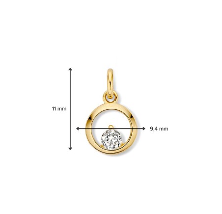 Gouden hanger met zirkonia  HB127526