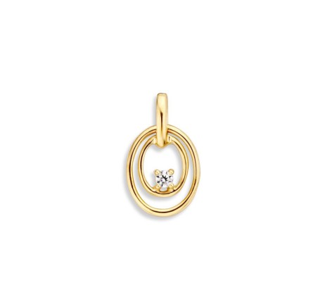 Gouden hanger met zirkonia  HH126180