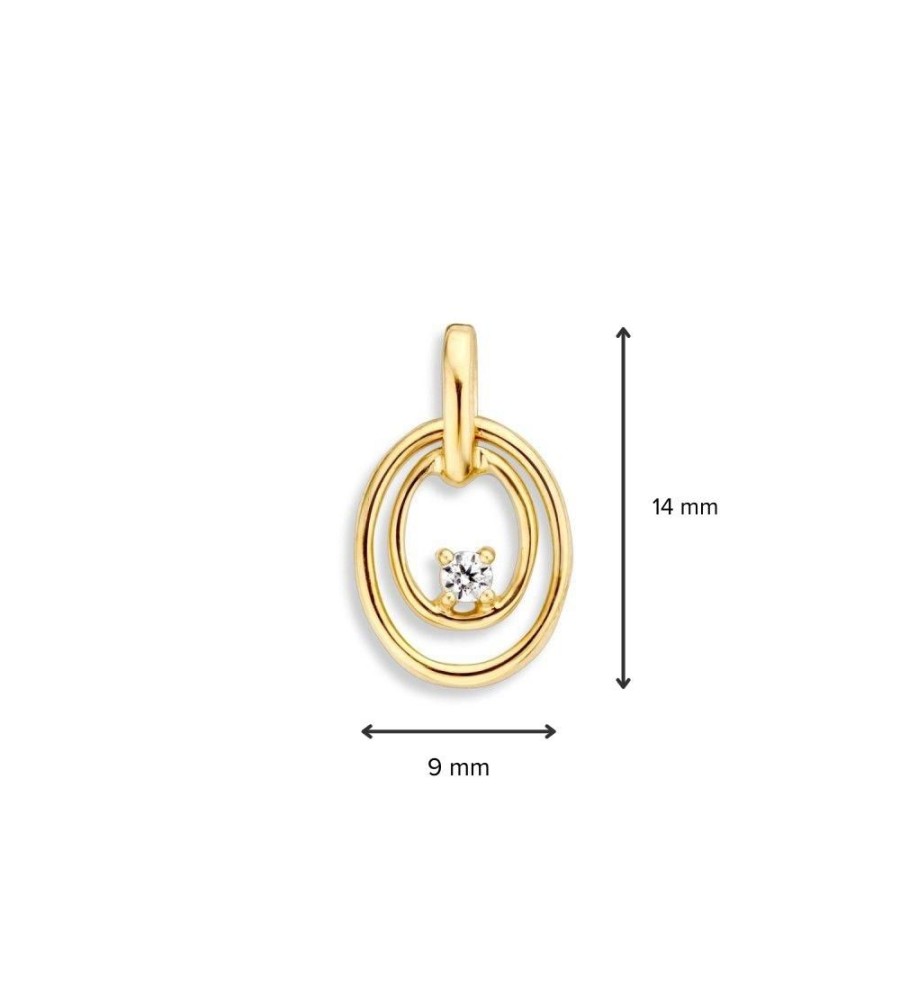 Excellent Jewelry gouden hanger met zirkonia