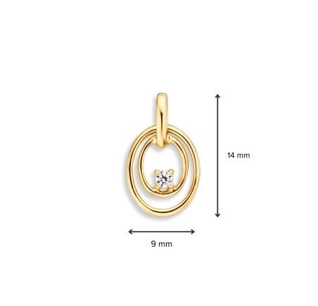 Gouden hanger met zirkonia  HH126180