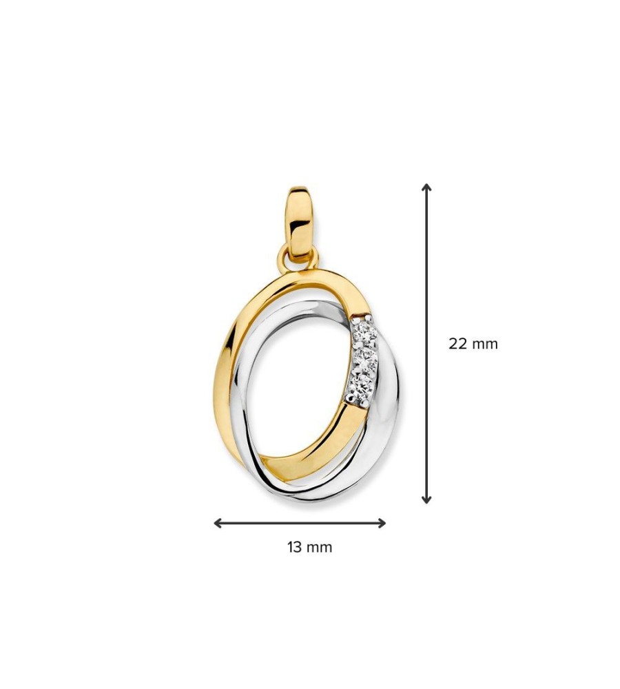 Excellent Jewelry gouden hanger met zirkonia