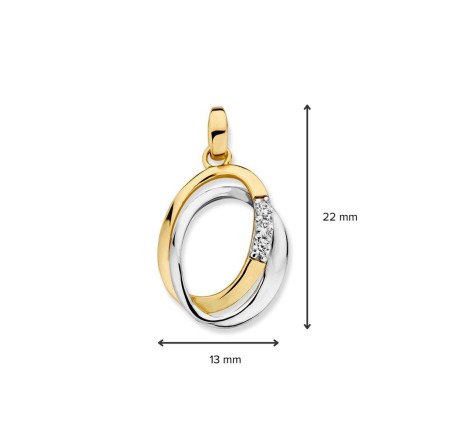 Gouden hanger met zirkonia  HB427858